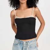 Black And White Two-Tone Top